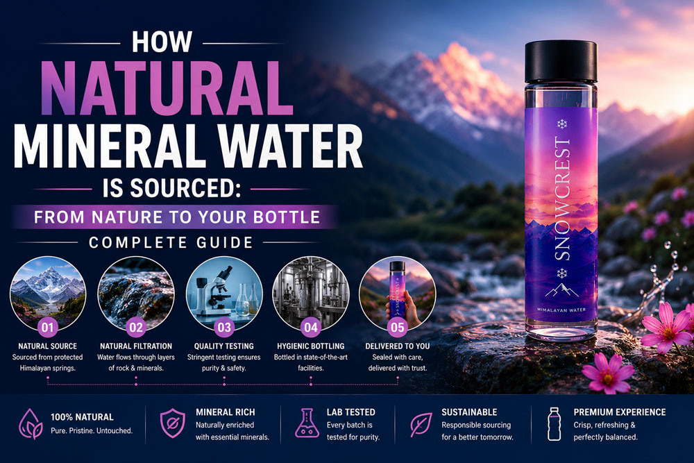How Natural Mineral Water Is Sourced: From Nature to Your Bottle